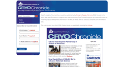 Desktop Screenshot of cryochronicle.com
